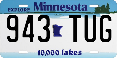 MN license plate 943TUG