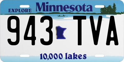 MN license plate 943TVA