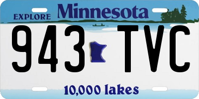 MN license plate 943TVC