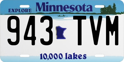 MN license plate 943TVM