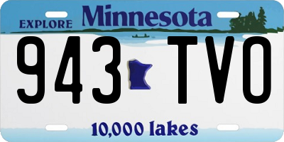 MN license plate 943TVO