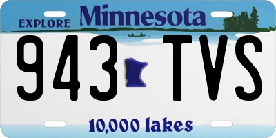 MN license plate 943TVS