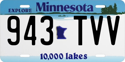 MN license plate 943TVV