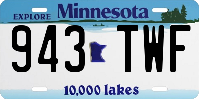 MN license plate 943TWF