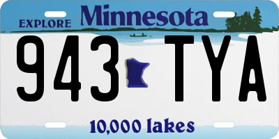 MN license plate 943TYA