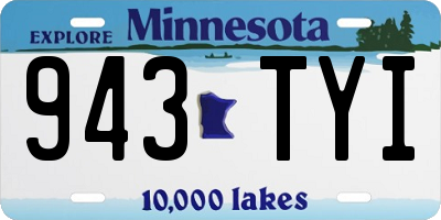 MN license plate 943TYI