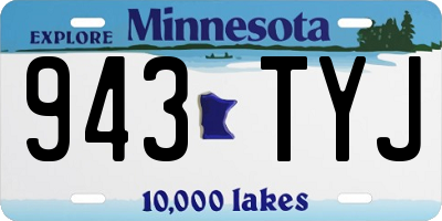 MN license plate 943TYJ
