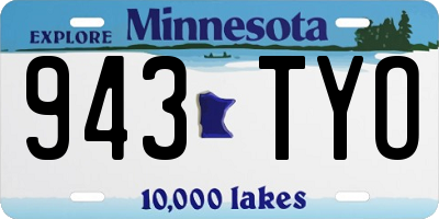 MN license plate 943TYO