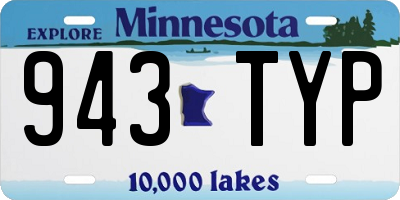 MN license plate 943TYP