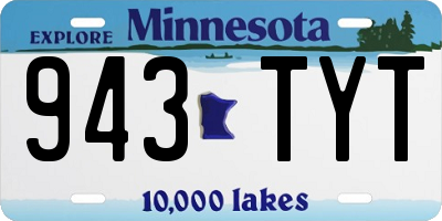 MN license plate 943TYT