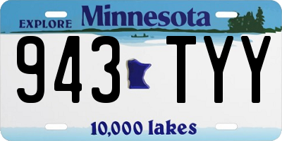 MN license plate 943TYY