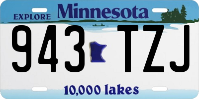 MN license plate 943TZJ