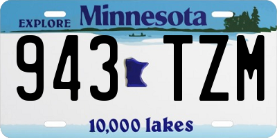 MN license plate 943TZM