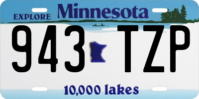 MN license plate 943TZP