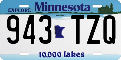 MN license plate 943TZQ