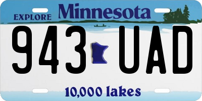 MN license plate 943UAD