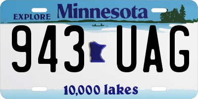 MN license plate 943UAG