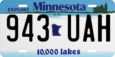 MN license plate 943UAH