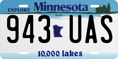 MN license plate 943UAS