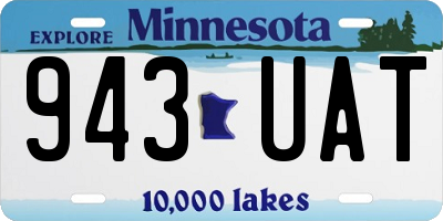 MN license plate 943UAT
