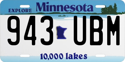 MN license plate 943UBM