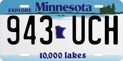 MN license plate 943UCH