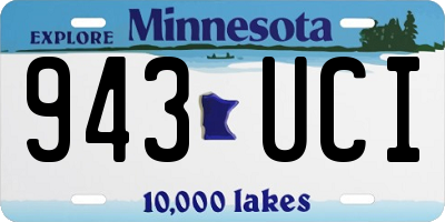 MN license plate 943UCI