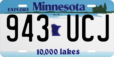 MN license plate 943UCJ