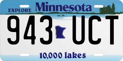 MN license plate 943UCT