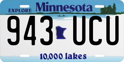 MN license plate 943UCU