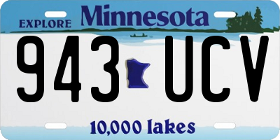 MN license plate 943UCV