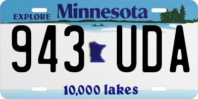 MN license plate 943UDA