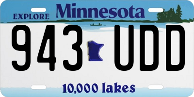 MN license plate 943UDD