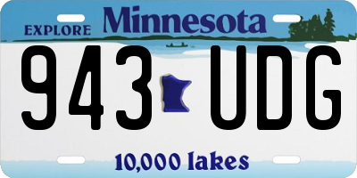 MN license plate 943UDG