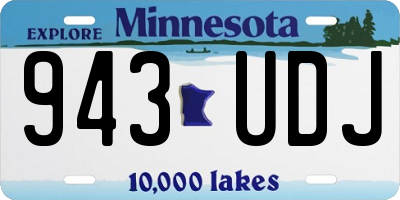 MN license plate 943UDJ