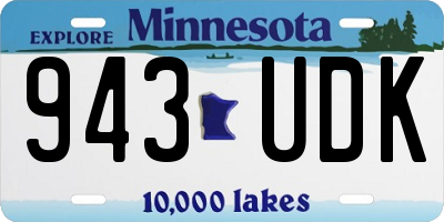 MN license plate 943UDK