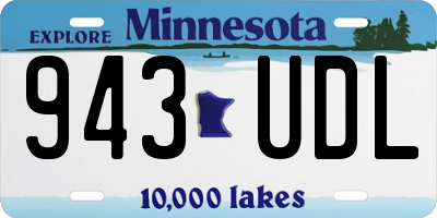 MN license plate 943UDL