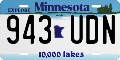 MN license plate 943UDN