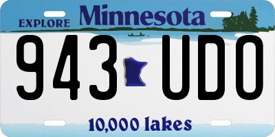 MN license plate 943UDO