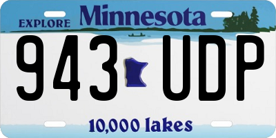 MN license plate 943UDP