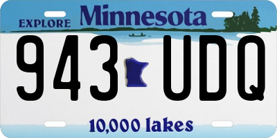 MN license plate 943UDQ