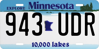 MN license plate 943UDR