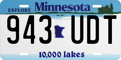 MN license plate 943UDT