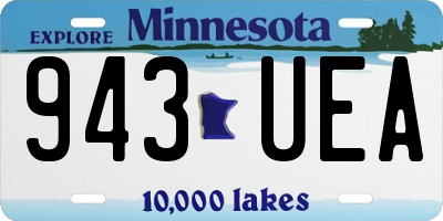 MN license plate 943UEA