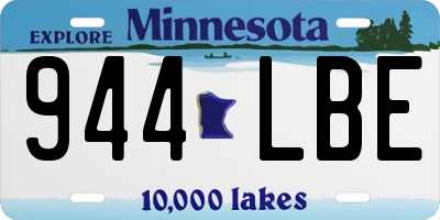 MN license plate 944LBE