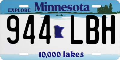 MN license plate 944LBH