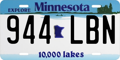 MN license plate 944LBN