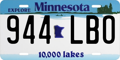 MN license plate 944LBO