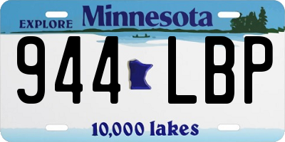 MN license plate 944LBP
