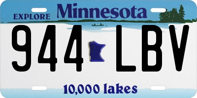 MN license plate 944LBV